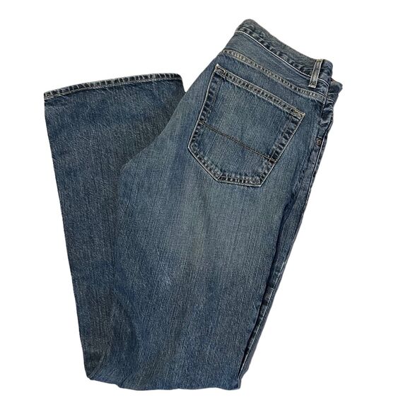 Cremieux Mens Jeans 32 x 32.5 Relaxed Straight Leg Stretch Med Wash Blue Indigo - Picture 4 of 8